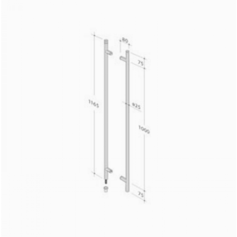 PBA 200C-V Griff aus Edelstahl AISI 316L mit Schloss Incorporated