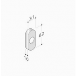 PBA 2001.IT.Y Bocchette Paar rechteckiger Edelstahl