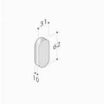 PBA 2001.IT.Y Bocchette Paar rechteckiger Edelstahl