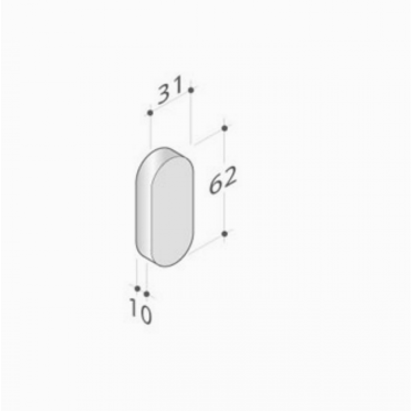 PBA 2001.IT.Y Bocchette Paar rechteckiger Edelstahl
