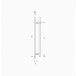 PBA KLD-Y Griff aus Edelstahl AISI 316L mit Schloss Incorporated