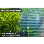 Gestreifte Fensterfolie Reflectiv STR 06 Sichtschutz Bildverzerrung