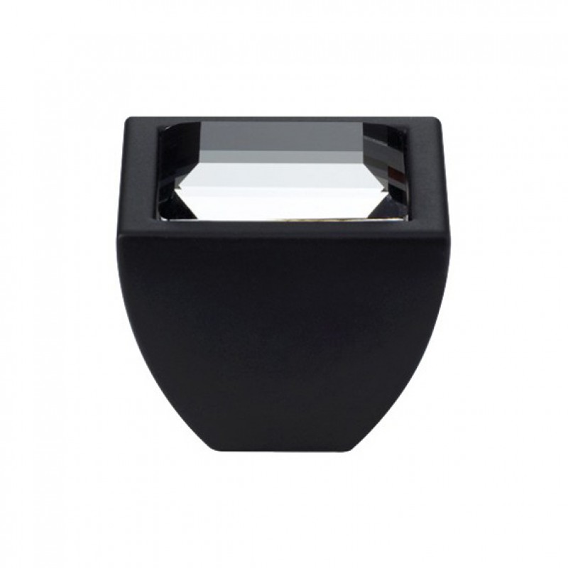 Mobil Linea Cali Knopf Kristall Elios Kristall PB mit Swarowski® Matt Black