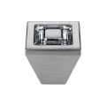 Knopf Linea Cali Mobil Ring Kristall PB mit Kristallen Swarowski® Satin-Chrom