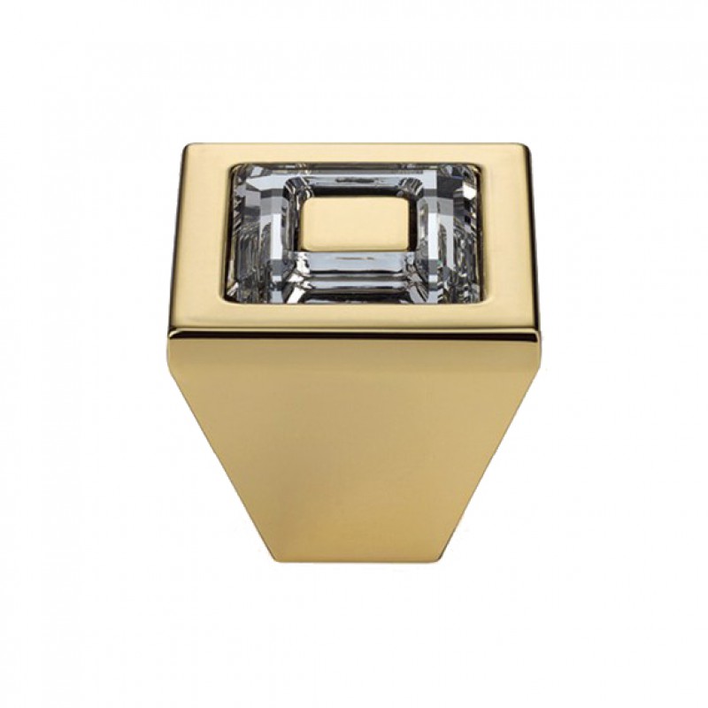 Knopf Linea Cali Mobil Ring Kristall PB mit Kristallen Swarowski® Oro Zecchino