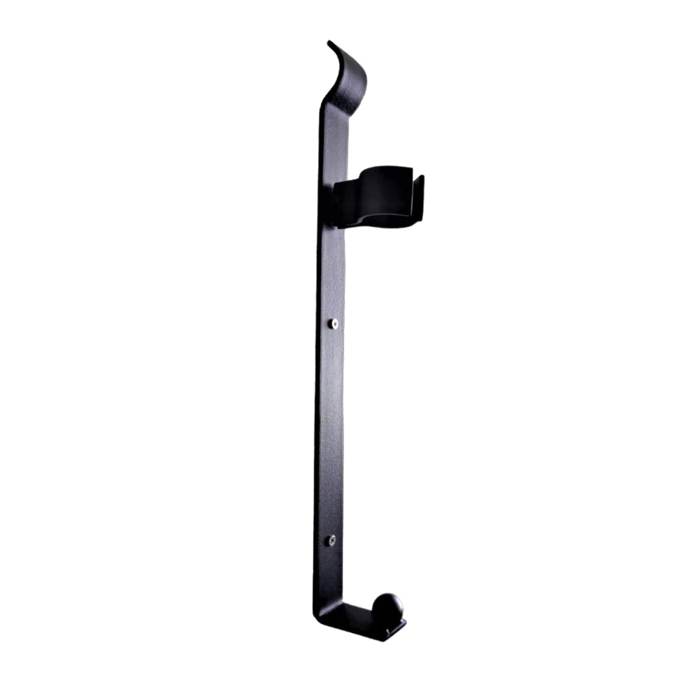 Wandflaschenhalter aus schwarzem Stahl für klassische Weinflaschen Giove