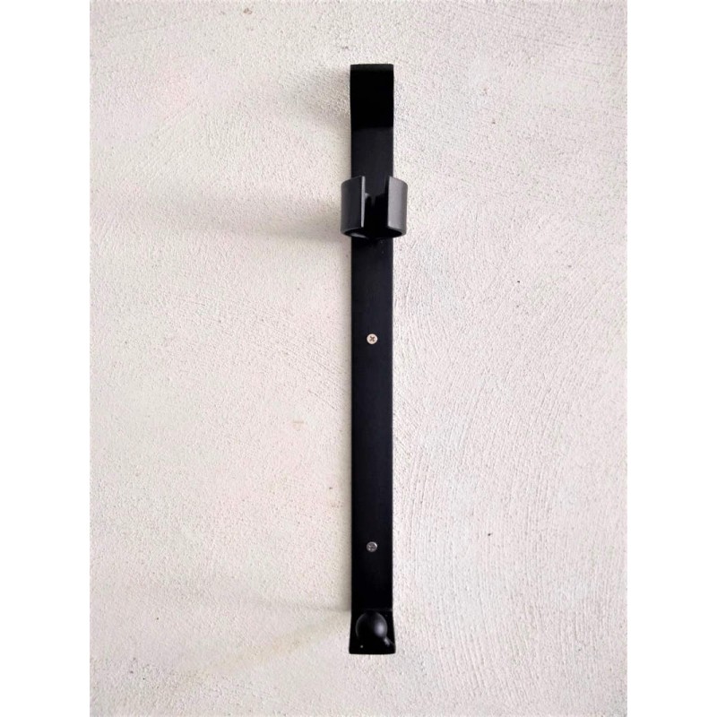 Wandflaschenhalter aus schwarzem Stahl für klassische Weinflaschen Giove