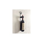 Wandflaschenhalter aus schwarzem Stahl für klassische Weinflaschen Giove