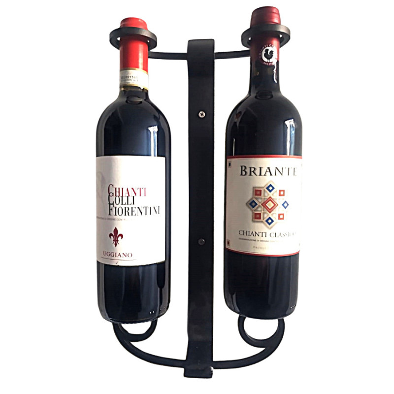 Wein- und Sektflaschenhalter Made in Italy aus Stahl und Eisen Drinko