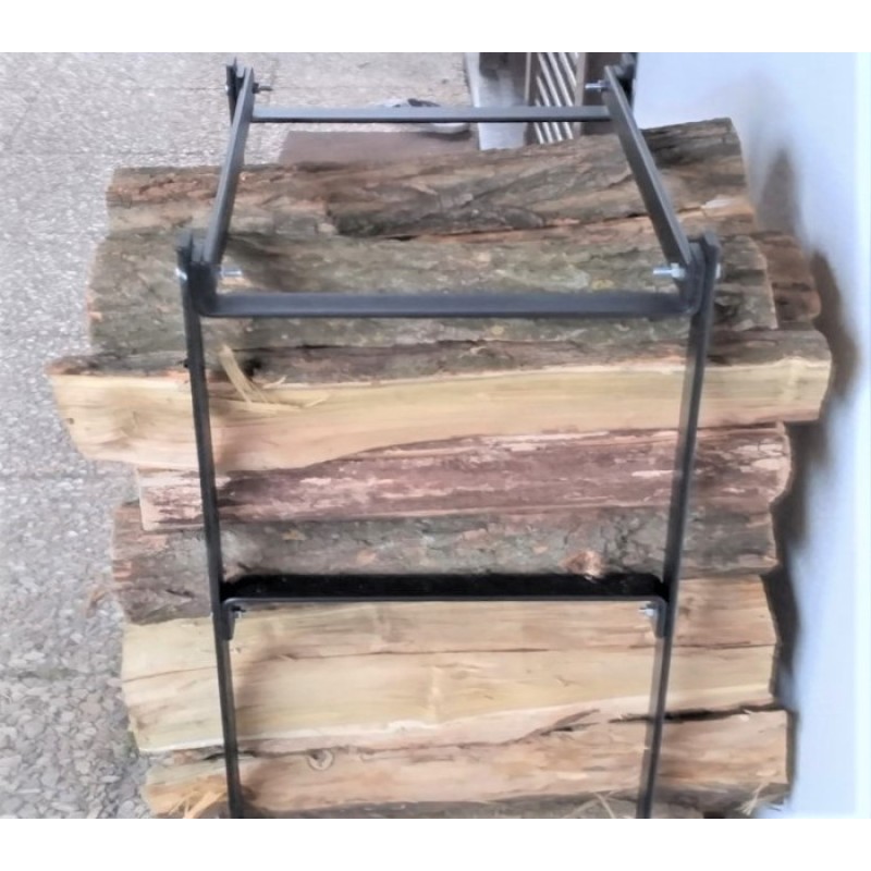 Handgefertigter Holzhalter aus Stahl 30 x 5 mm für drinnen oder draußen Junior
