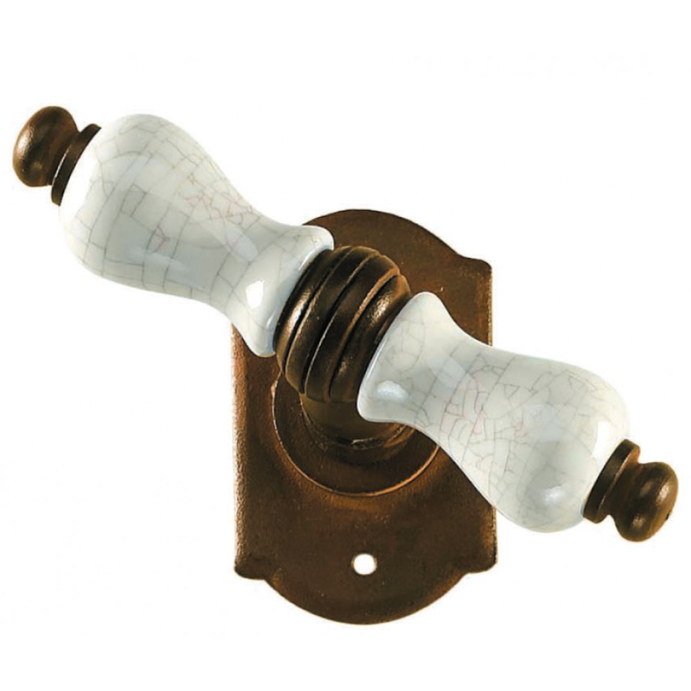 Prag Galbusera Griff Hammer mit Rosetta Porzellan und Schmiedeeisen Fenster