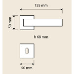 Prisma Linea Calì Türgriff rautenförmiger Griff Made in Italy