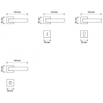 Reflex Satinierter Chrom Türgriff auf Rosette Linea Calì Crystal
