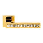 Reflex Vergoldet Türgriff auf Rosette Linea Calì Crystal