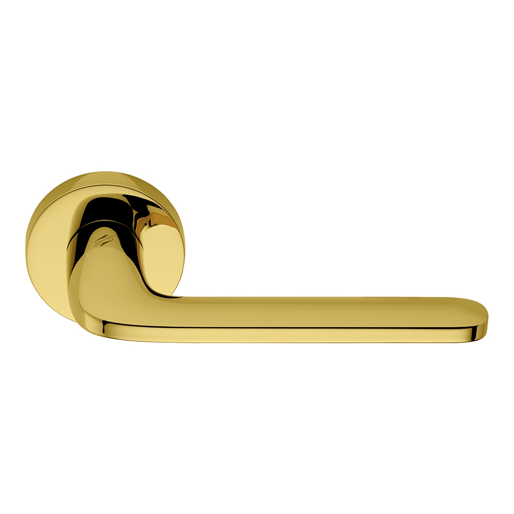 Roboquattro Türgriff aus poliertem Chrom auf Rosette glatt ohne Ecke von Colombo Design