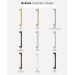 Robot6 Colombo Design Türstoßgriff aus Messing ohne Rosetten