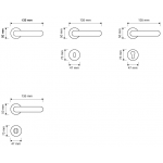 Rococò Patinè Türgriff auf Rosette Linea Calì Vintage