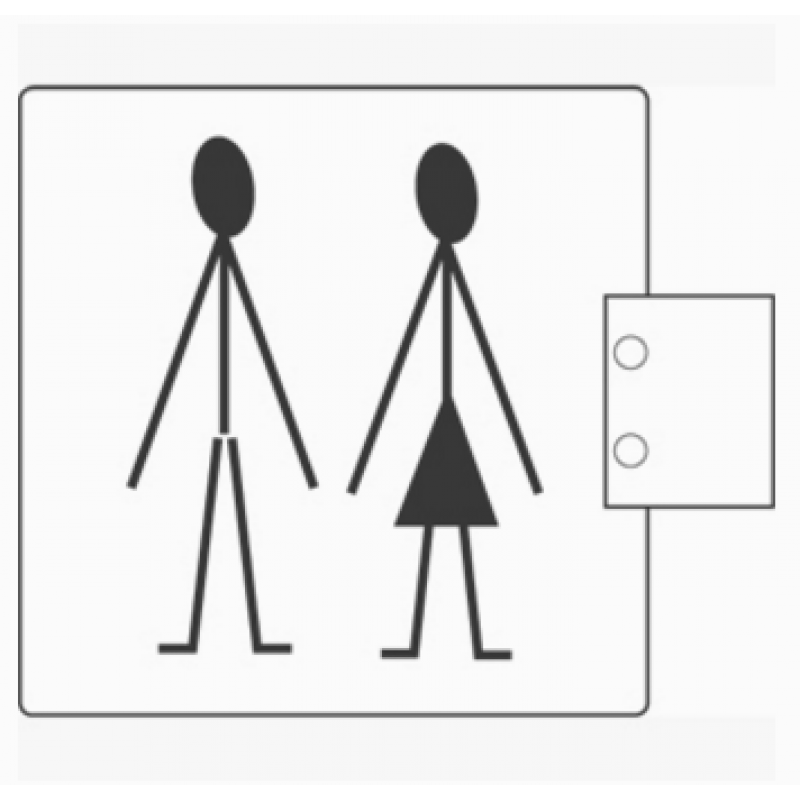 PBA 2032 Einsteigloch Paar WC in Edelstahl AISI 316L