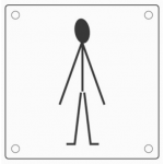 PBA 2032 Einsteigloch Paar WC in Edelstahl AISI 316L