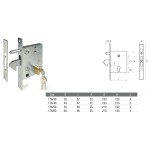 Hankenschloss für Schiebetore Eingang 30 40 50 60 mm