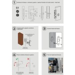 Schloss für Holzschiebetüren mit Mitnehmer Reguitti S01SR50T