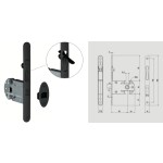 Schloss für Holzschiebetüren mit Mitnehmer Reguitti S01SR50T