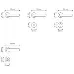 Shell Mesh Glänzender Chrom Türgriff auf Rosette Linea Calì Crystal