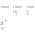 Sissi Französisch Gold Türgriff auf Rosette Linea Calì Vintage