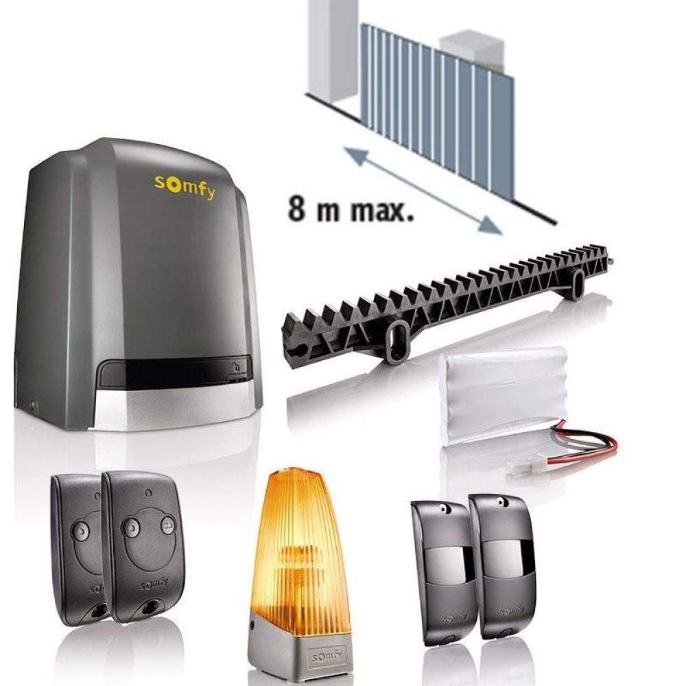 Slidymoove 600 Somfy Schiebetore Motor mit Batterie Max 8m