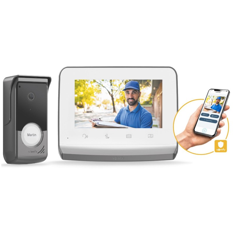 Somfy V350 Connect Vernetzte Video-Gegensprechanlage Öffnen mit Smartphone