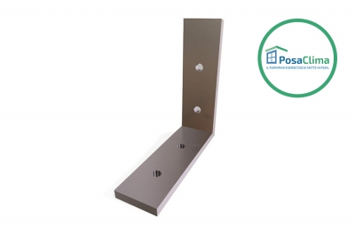 80x80 mm Aluminium Eckhalterung für Klima Pro Counterframe