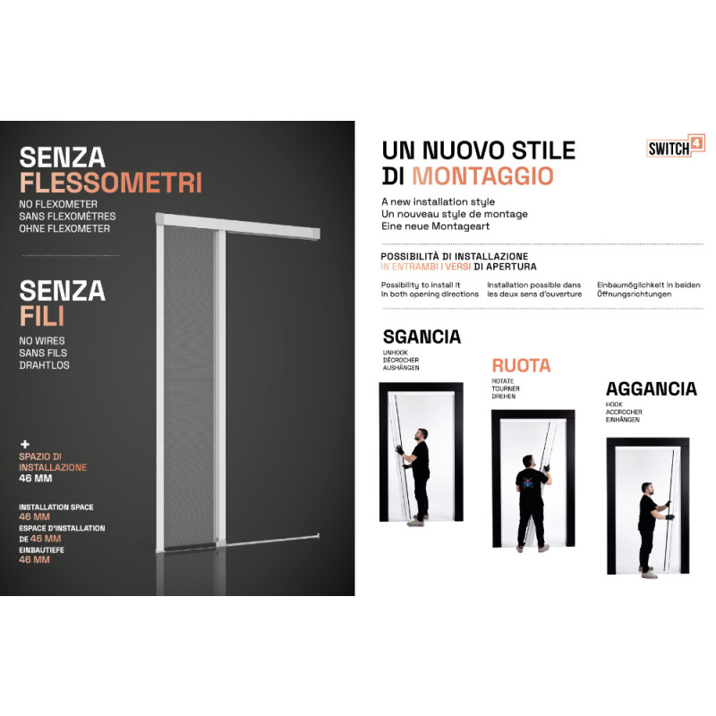 Switch4 PRIMED Seitlicher Roll-Insektenschutz für Türen