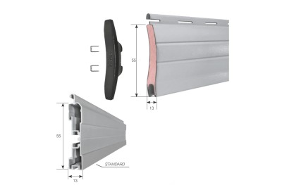 Croci Rollladen aus Aluminium mittlere Dichte AR-32 Lamelle 13 x 55 mm