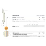 Isolierter Aluminium-Rollladen Sipar T57 gebogenes Profil 12,8 x 55 mm