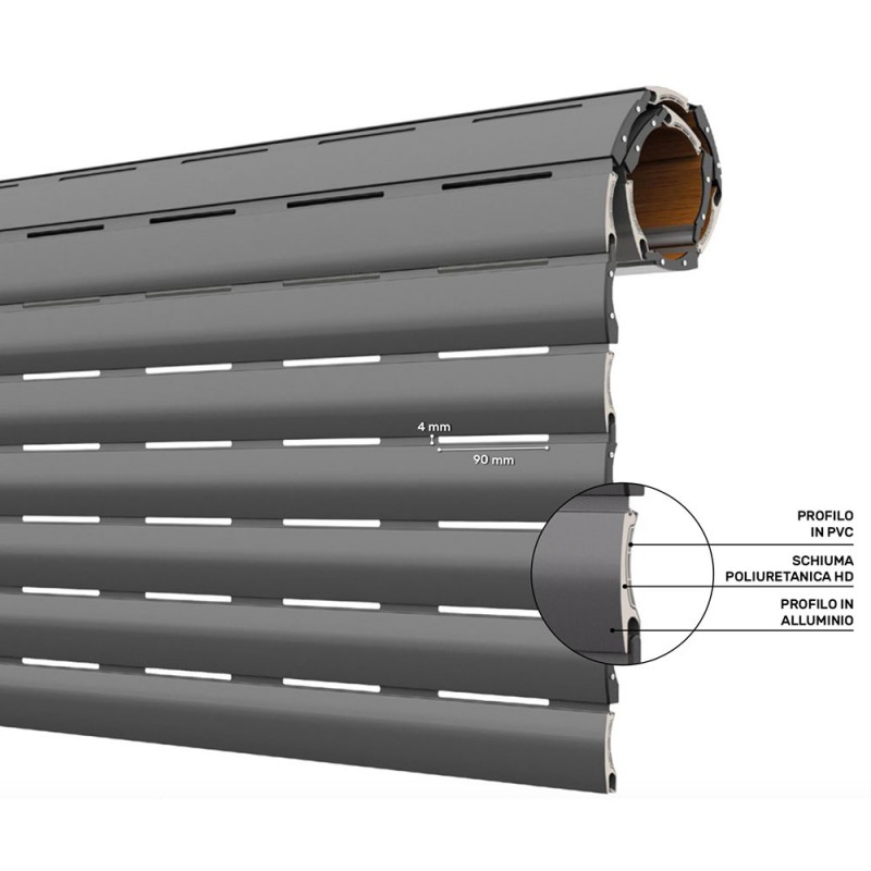 AriaLuceTherm PVC Aluminium Rollladen, der mehr Luft und Licht durchlässt