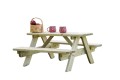 Picknicktisch für Kinder aus Kiefernholz 90x90 cm