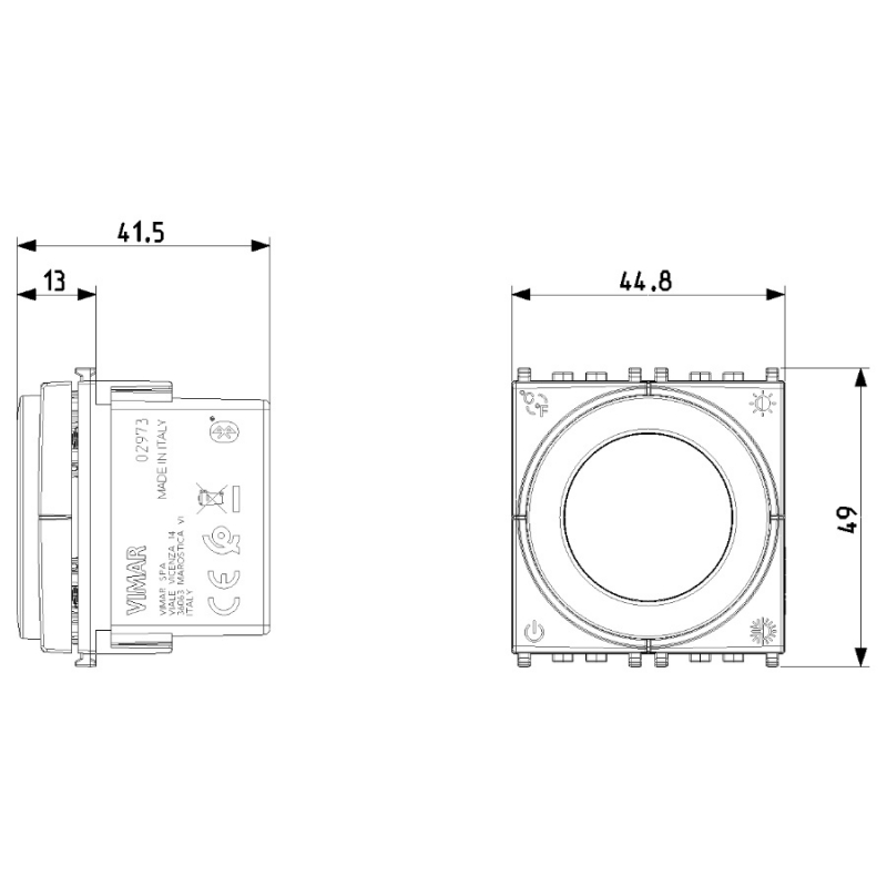 Radthermostat Connected IoT Vimar 2 Module