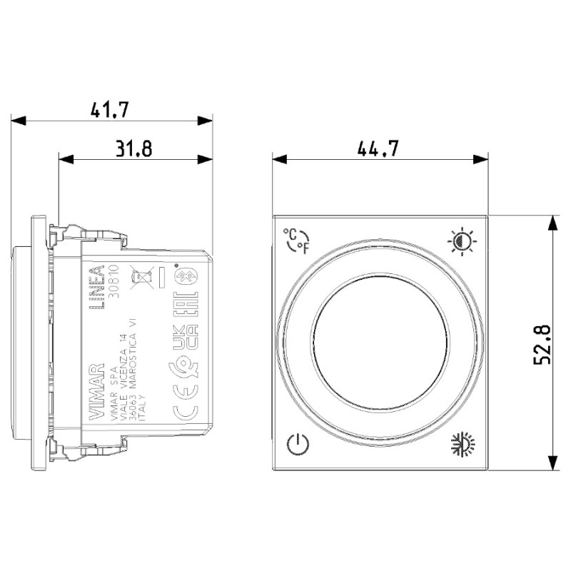 Thermostat VIMAR LINEA 30810.B/C/G Rad Smart Home