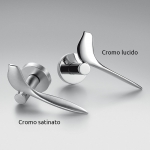 Twitty Satin Chrome Griff für Tür auf Rosette der Kreativität Japaner Colombo