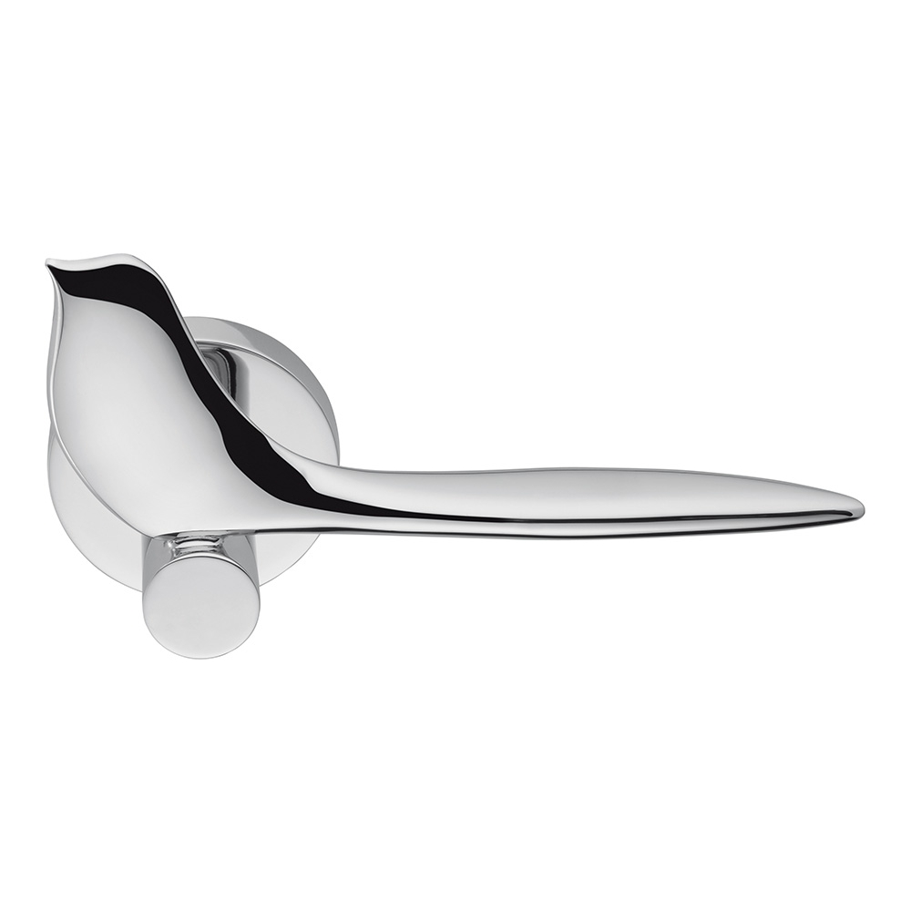 Twitty Satin Chrome Griff für Tür auf Rosette der Kreativität Japaner Colombo