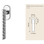 Vision Zincral Linea Calì Fenstergriff mit geprägtem Griff