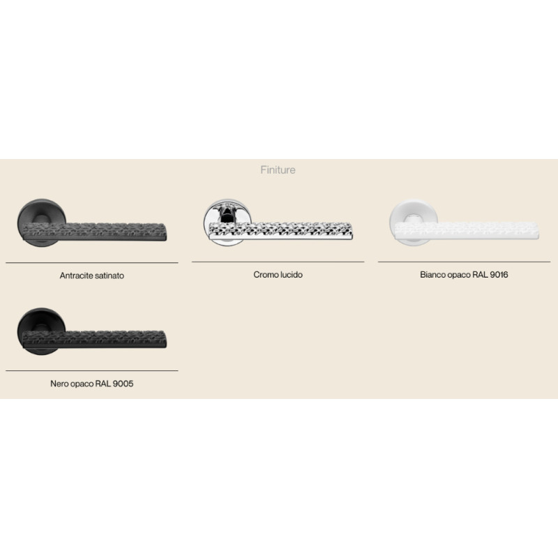 Vision Zincral Linea Calì Türgriff mit geprägtem Griff