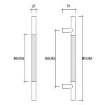 YOD.500 PBA Handgriff aus Leder und Edelstahl AISI 316L