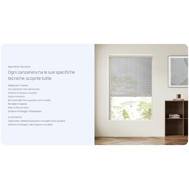 Dünnes Moskitonetz kompakt vertikal Licia Rami