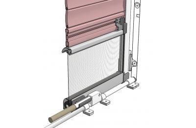 Moskitonetz Bettio Flip 3 für Blinds in Jut mit Zentral Lever