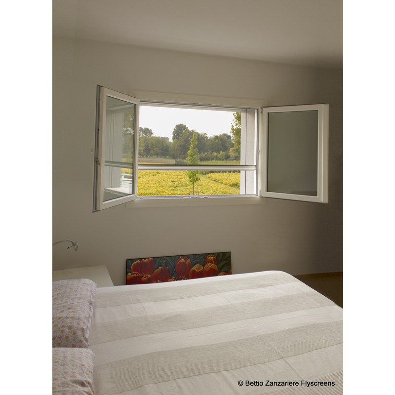 Moskitonetz Bettio Giudy Click-Clak Kopfhörer und Teleskopschiene Vertikal-Kette