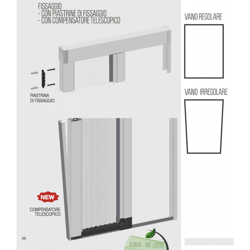 Moskitonetz Jolly 1 Anta Frühling kontrolliertes Schließen Zanzar Sistem