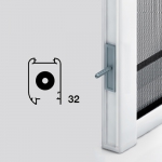 Sicheres Moskitonetz für Türen - Fenster 2 Türen mit minimalem Platzbedarf Typ Jumbo 32 Zanzar Sistem