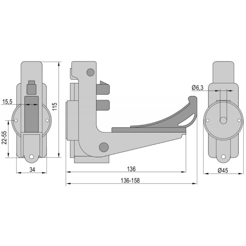 Zelus Automatischen Universalverschluss Lädenstopper Pettiti Giuseppe